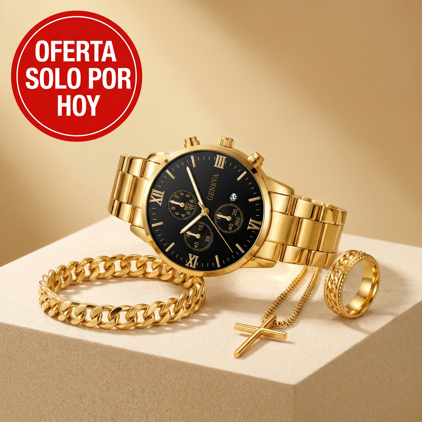 KIT 4 JOYAS EN ORO LAMINADO PREMIUM